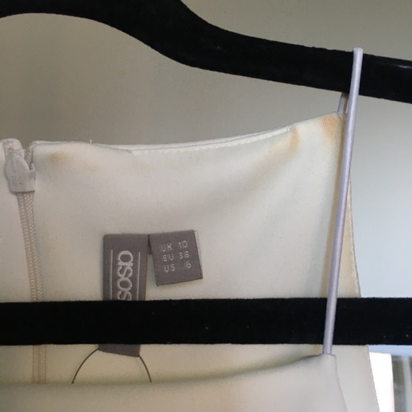 White Asymmetrical Hem Dress - Picture 4 of 4